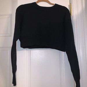 Edun cropped long sleeve sweater